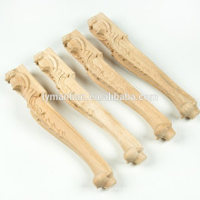 mesa de madera patas de banco tallada patas de madera